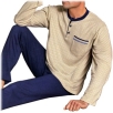 Пижама мужская "Nightwear" Размер: 48 (it), цвет: коричневый 92333 на отдельном изображении фрагментом ткани инфо 2432r.